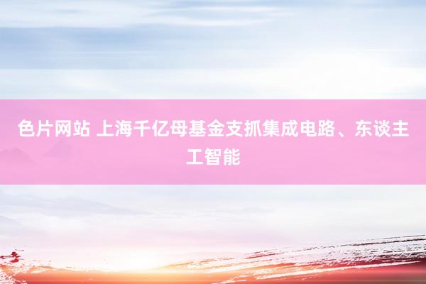 色片网站 上海千亿母基金支抓集成电路、东谈主工智能