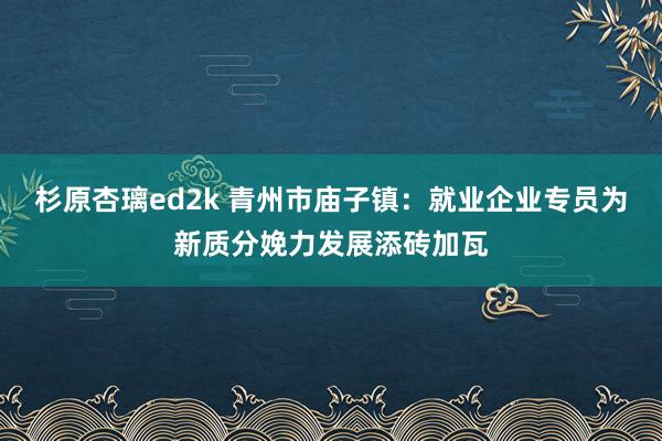 杉原杏璃ed2k 青州市庙子镇：就业企业专员为新质分娩力发展添砖加瓦