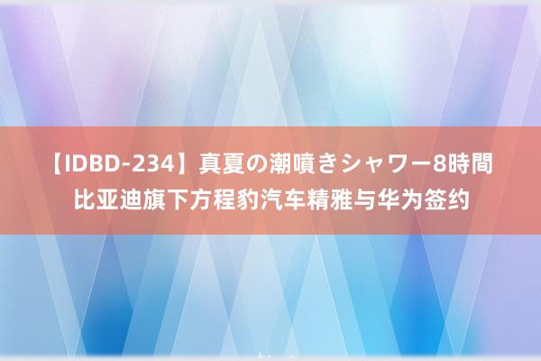 【IDBD-234】真夏の潮噴きシャワー8時間 比亚迪旗下方程豹汽车精雅与华为签约