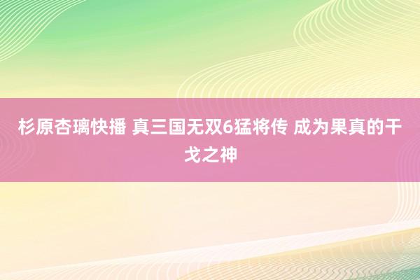 杉原杏璃快播 真三国无双6猛将传 成为果真的干戈之神